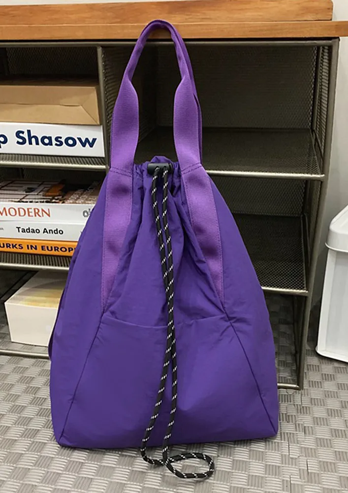 PURPLE NYLON MULTIPURPOSE BACKPACK