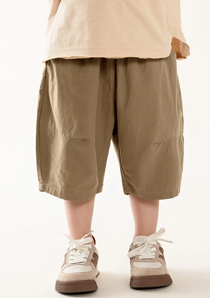 Boys High-waisted Slip-on Quarter Pants