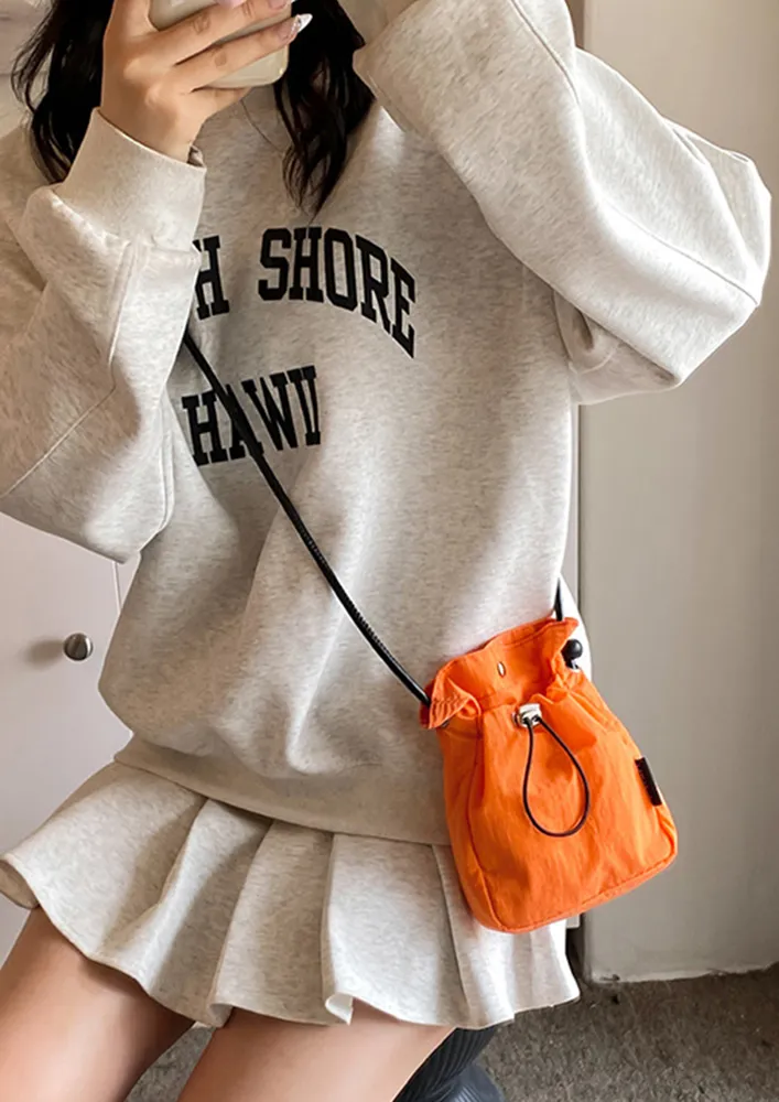 ORANGE NYLON CROSSBODY BAG