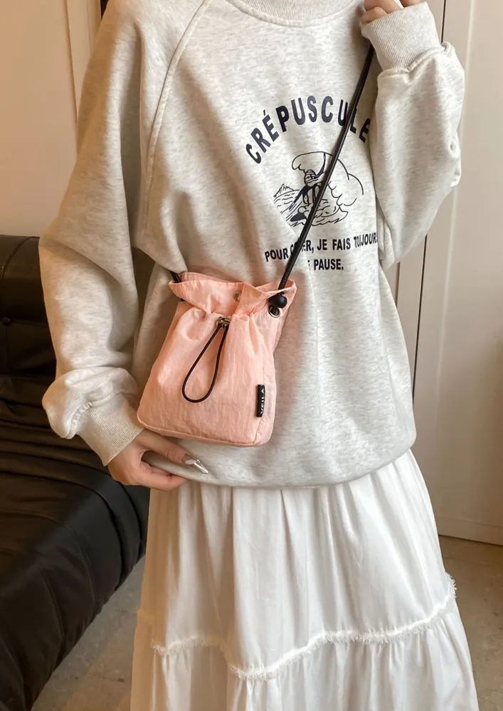 PINK NYLON CROSSBODY BAG