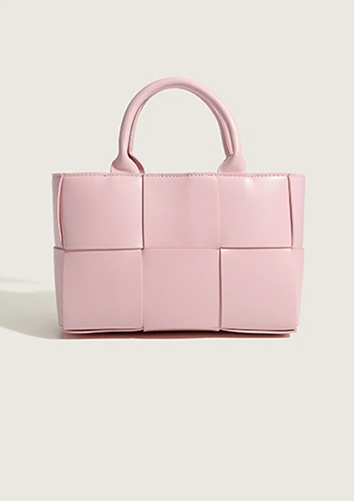 PINK DOUBLE HANDLES HANDBAG