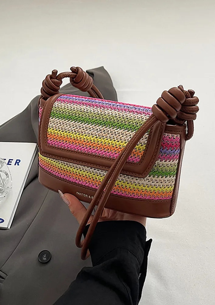 MULTICOLOR STRIPE CROSSBODY BAG