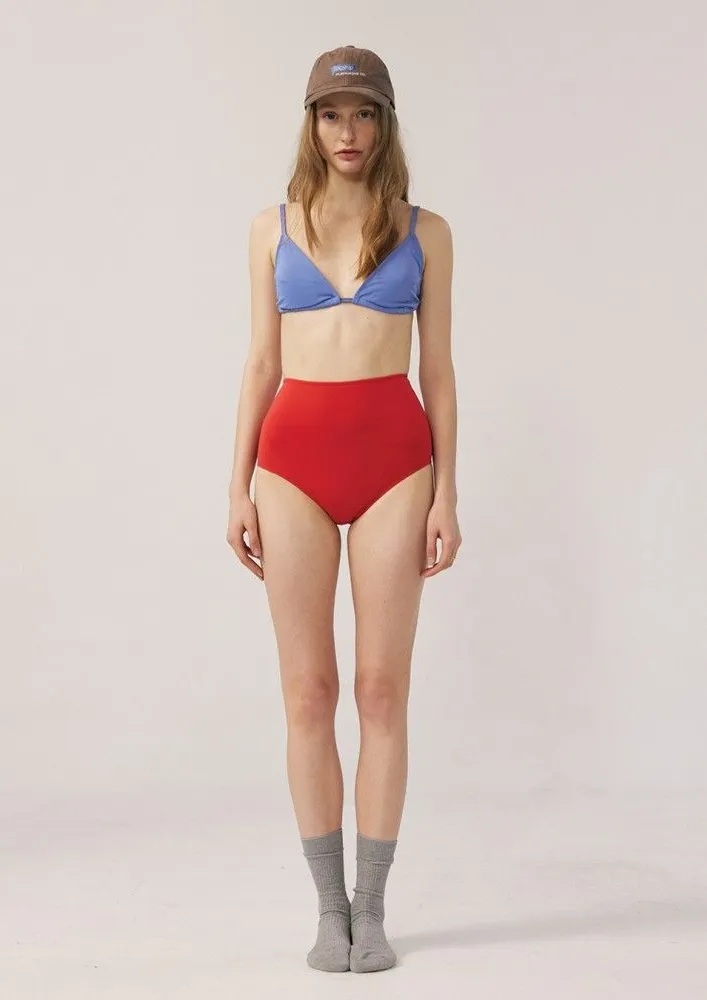 Blue Red Bikini Set