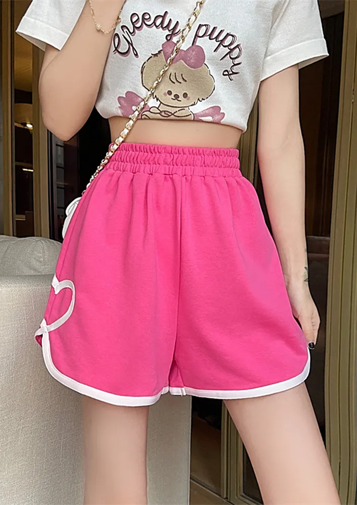 HIGH-WAIST PINK WIDE-LEG SHORTS