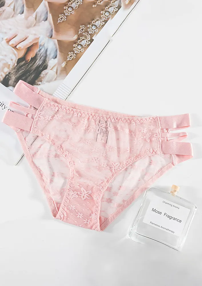 TRANSPARENT LACE PINK BIKINI BRIEF