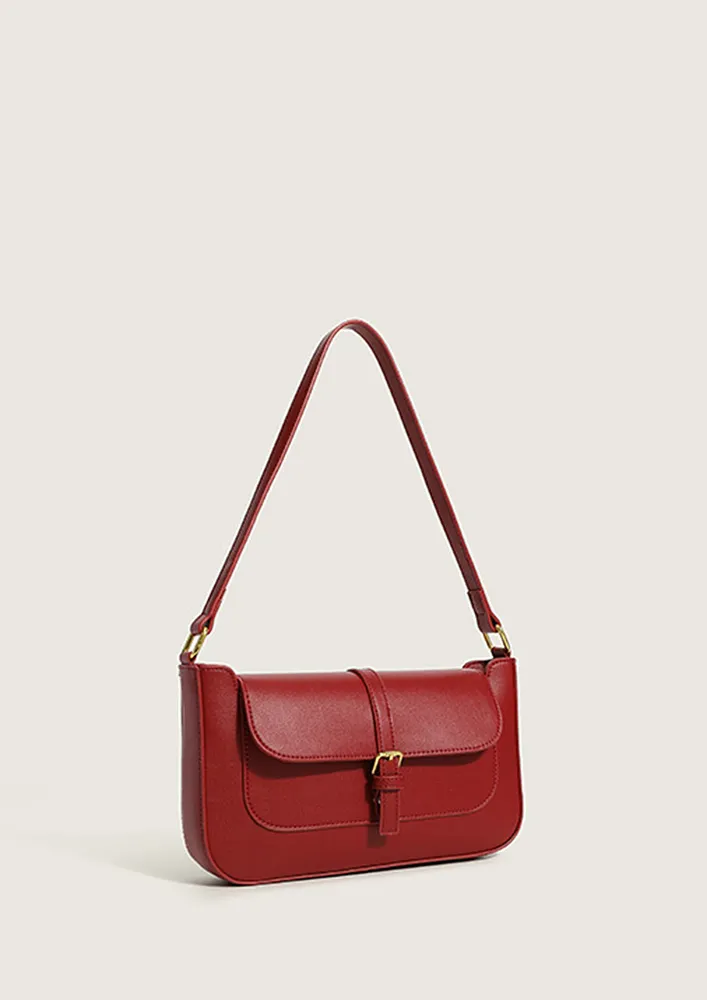 RECTANGULAR RED SHOULDER BAG