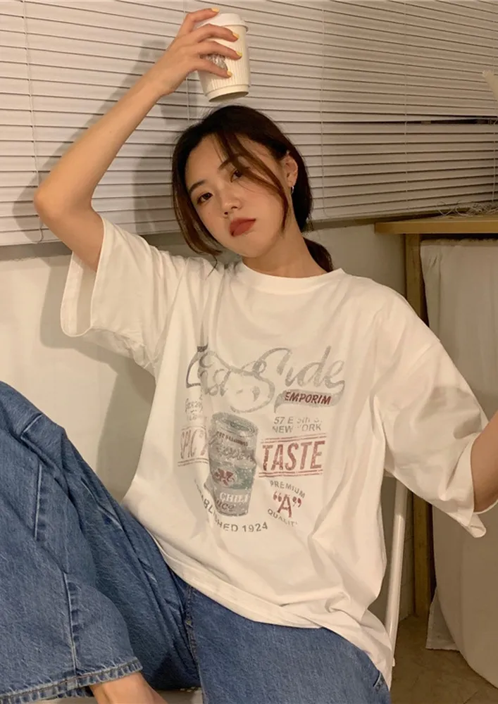 Printed White T-shirt