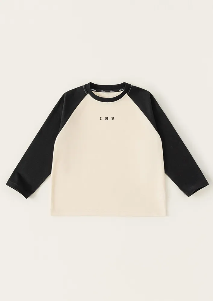 Boys Contrast Raglan Sleeve T-shirt