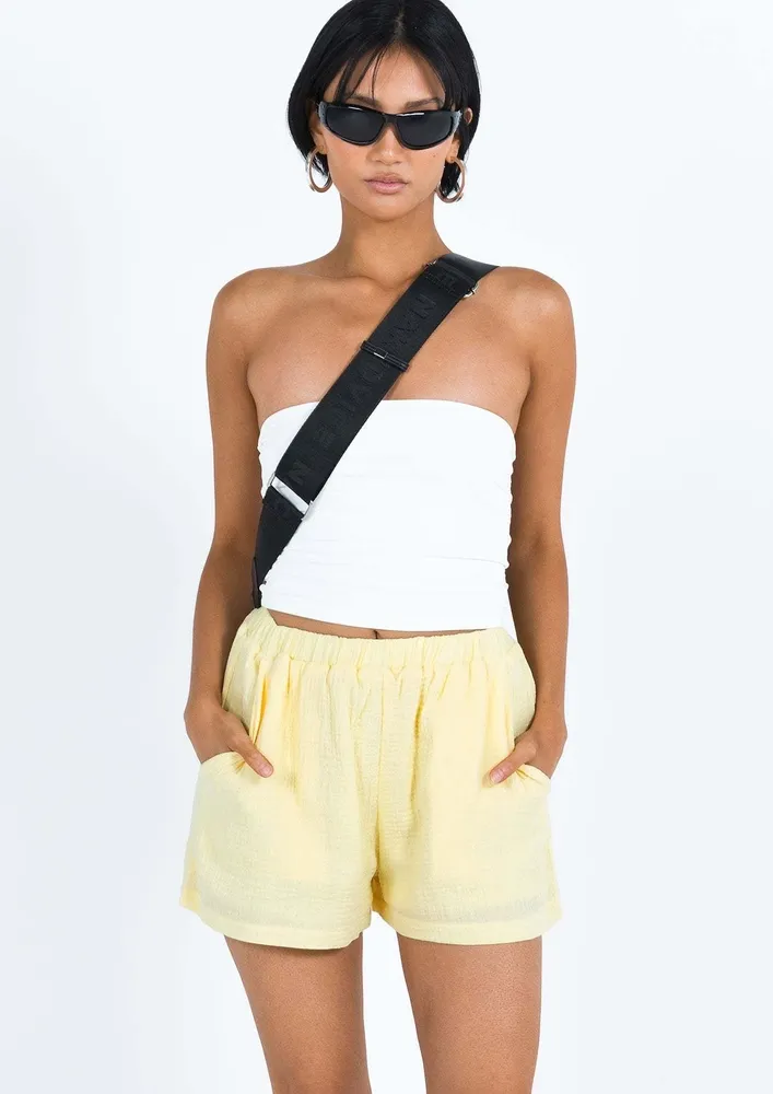 High Yellow Crinkled Shorts