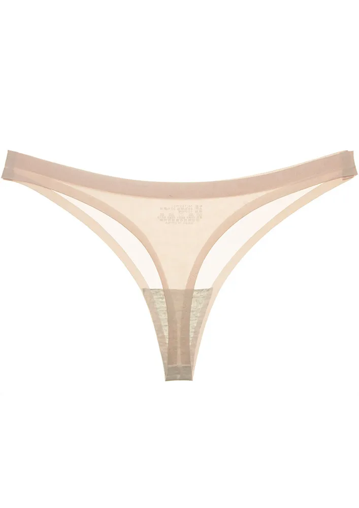 LOW-WAISTED APRICOT ICE-SILK THONG