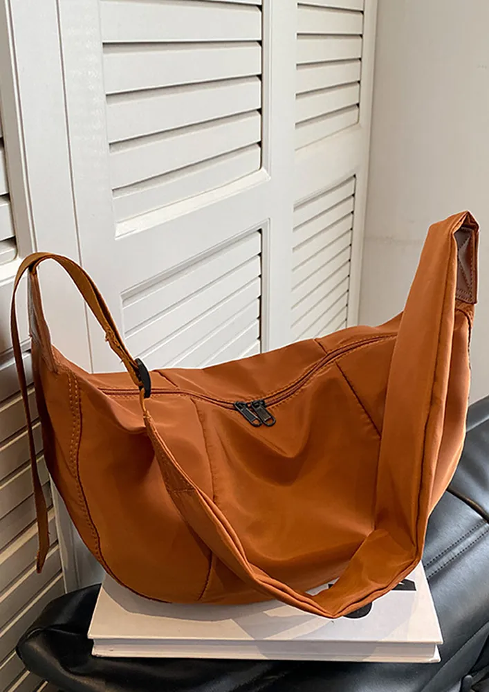 NYLON ORANGE VERSATILE CROSSBODY BAG