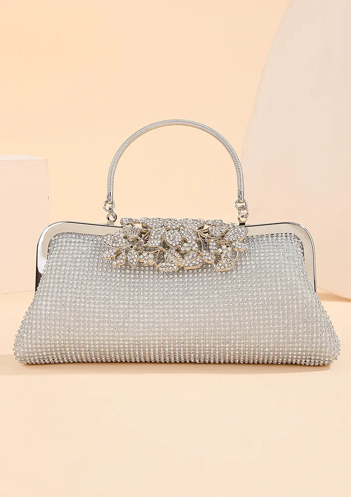 Silver clutches online online