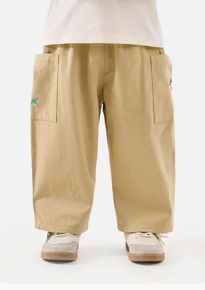 Boys Slip-on Patch Pocket Pants