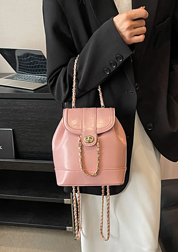 PINK FRONT FLAP BACKPACK