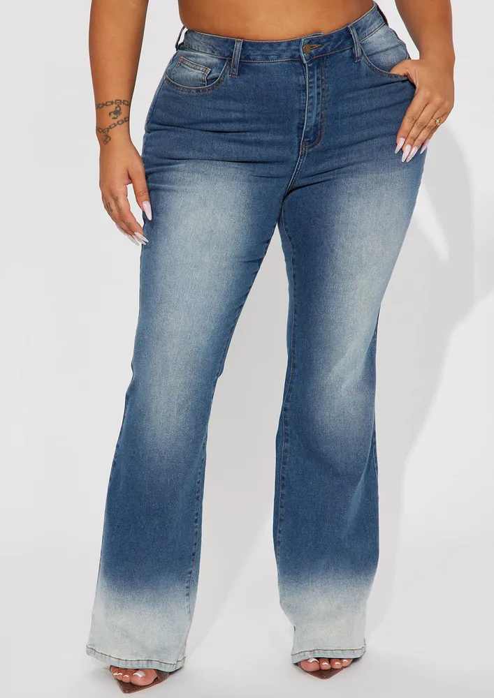 Blue Gradient Effect Boyfriend Jeans