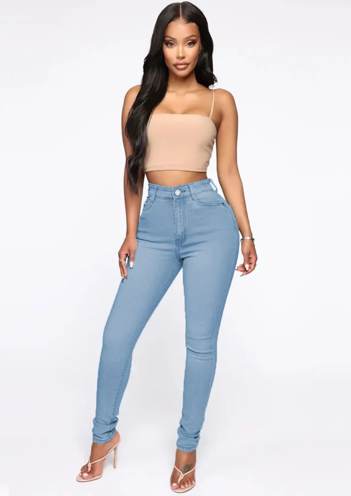 Light Blue Ultra High Skinny Jeans