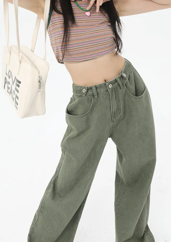 Faded Green Ultra Straight Jeans