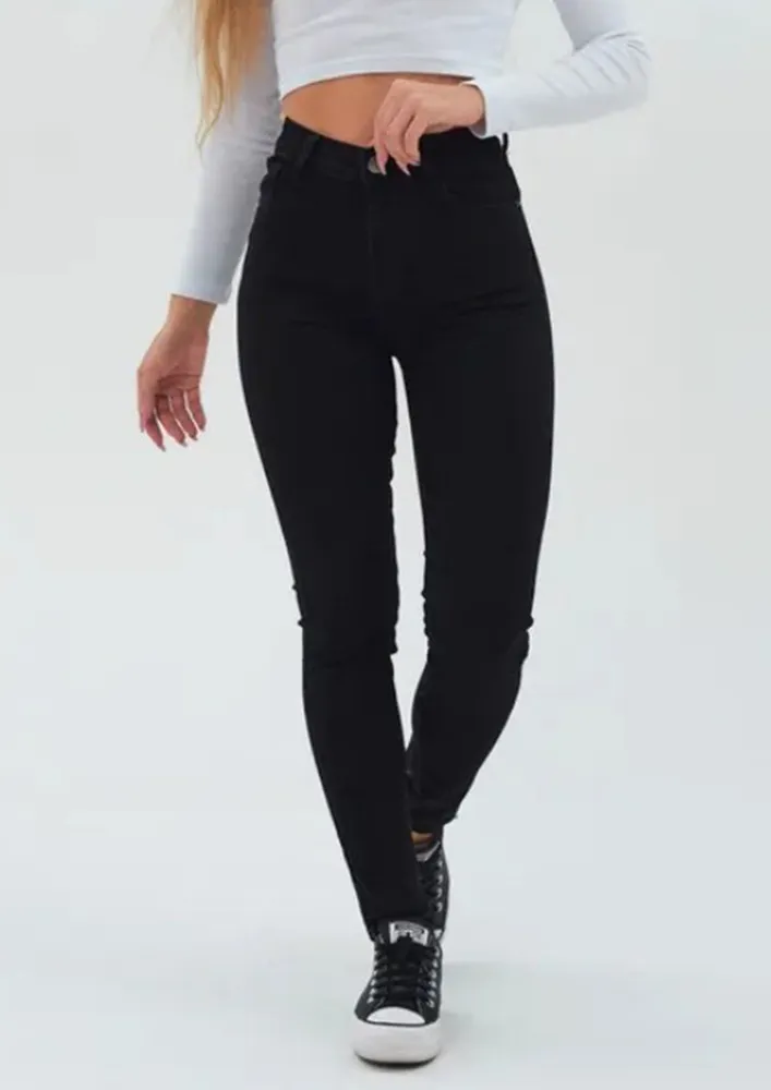 Black High-rise Skinny Jeans