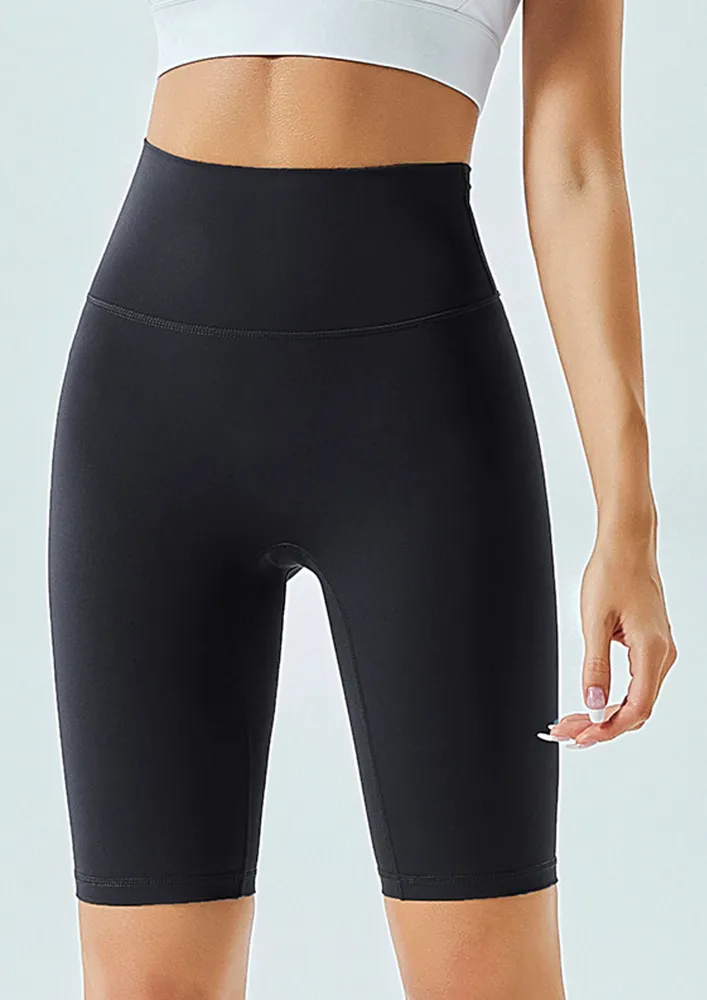 BLACK QUICK-DRYING RUNNING SHORTS