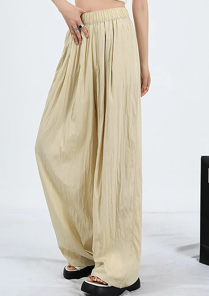 Apricot High-waisted Straight Pants