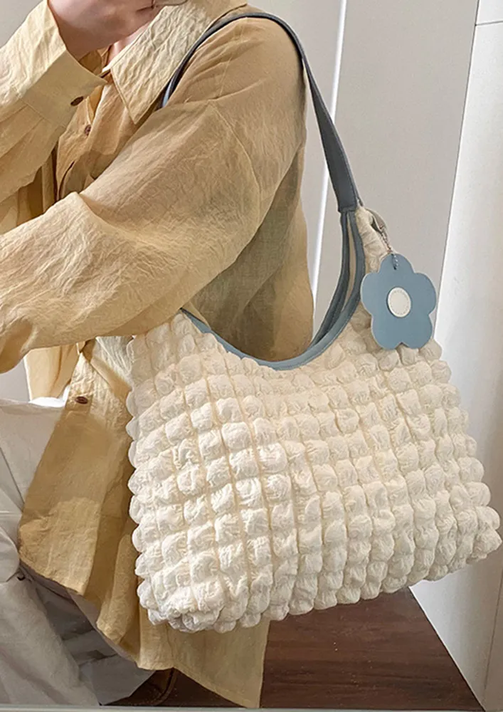 CONTRAST PUFFER DOUBLE STRAP HOBO BAG