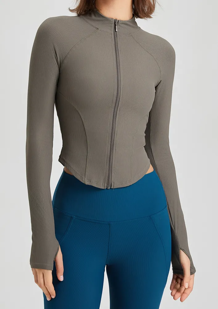 Zip-through Athleisure Thumbhole Jacket