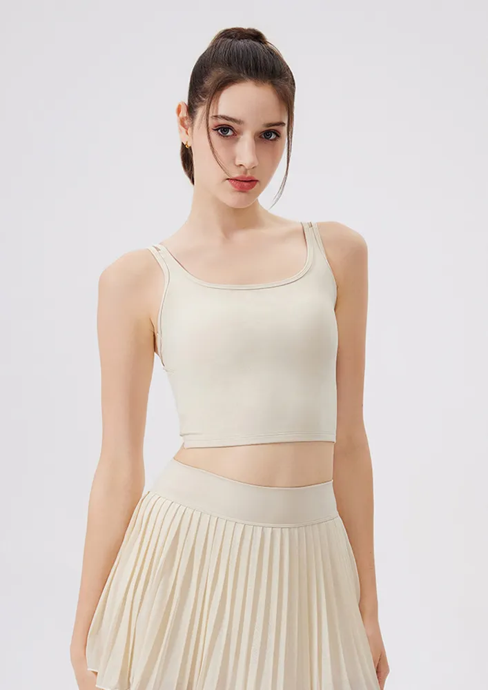 Scoop-back Tie-up Sports Top