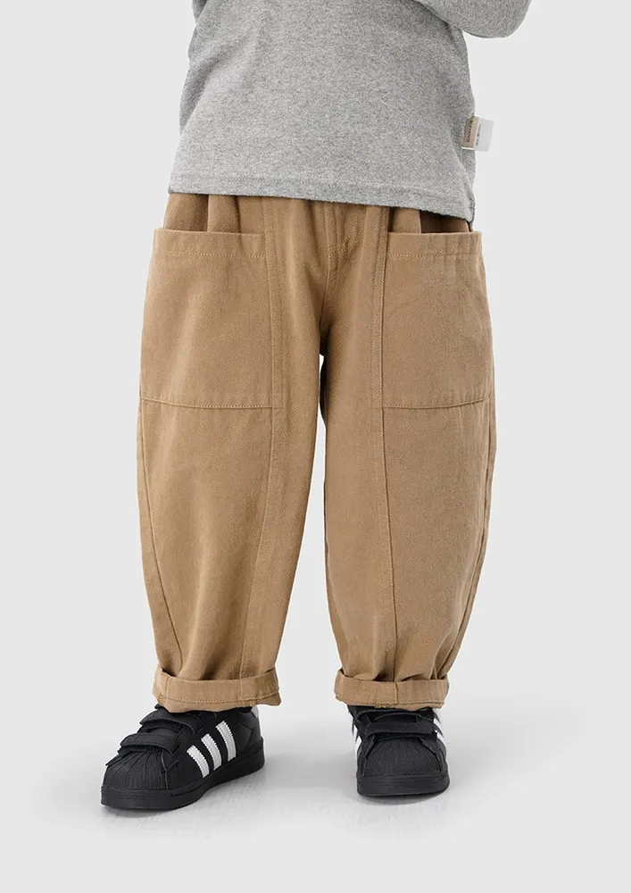Boys Front Pocketed Tapered Pants