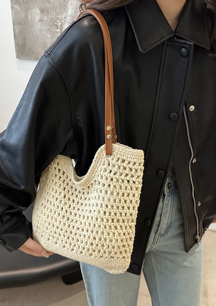 DOUBLE STRAP BEACH TOTE BAG