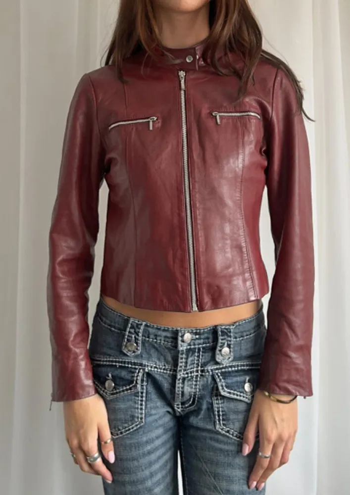 Red Zip-up Full Sleeve Jacket