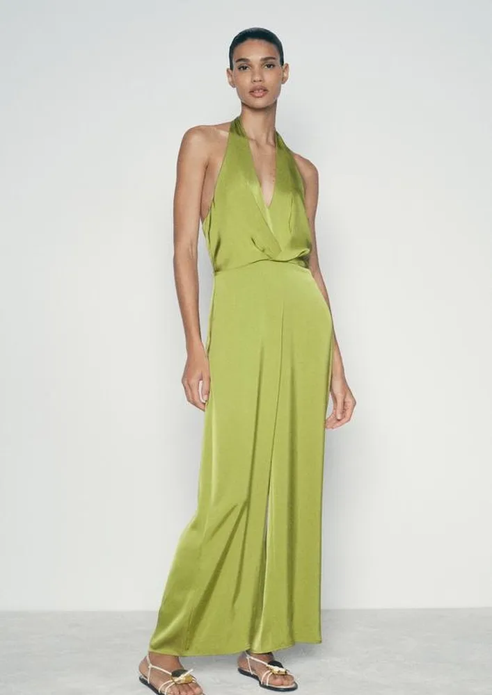 Halter Neck Backless Jumpsuit