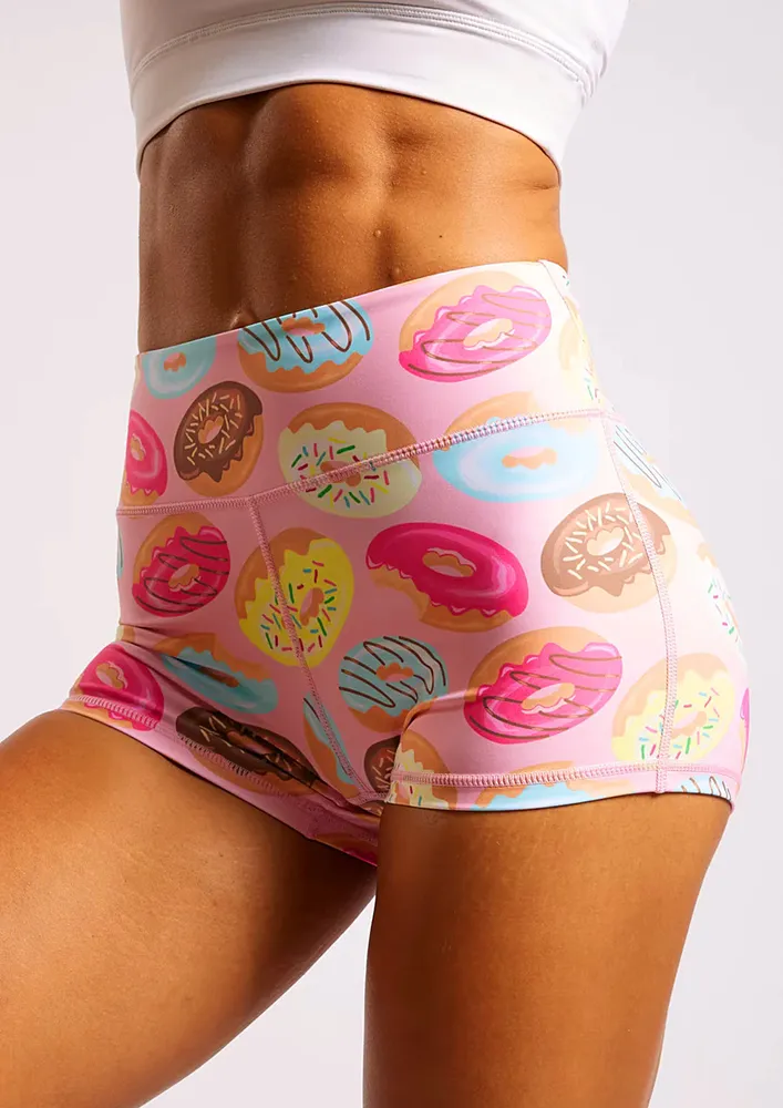 Multicolour Motif Print Sports Hotpants