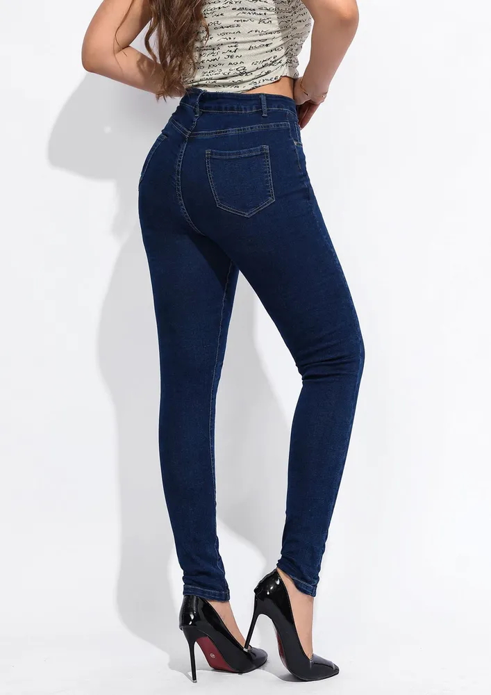 Regular Deep Blue Skinny Jeans