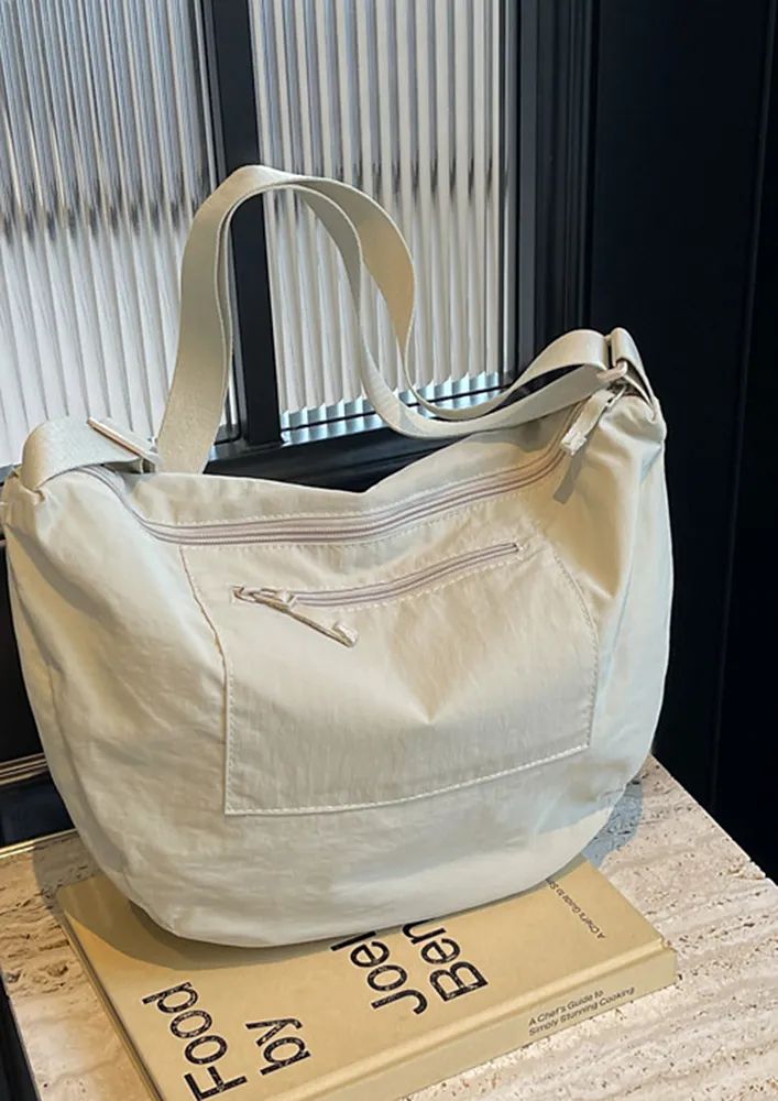 OFF-WHITE NYLON CROSSBODY HOBO BAG