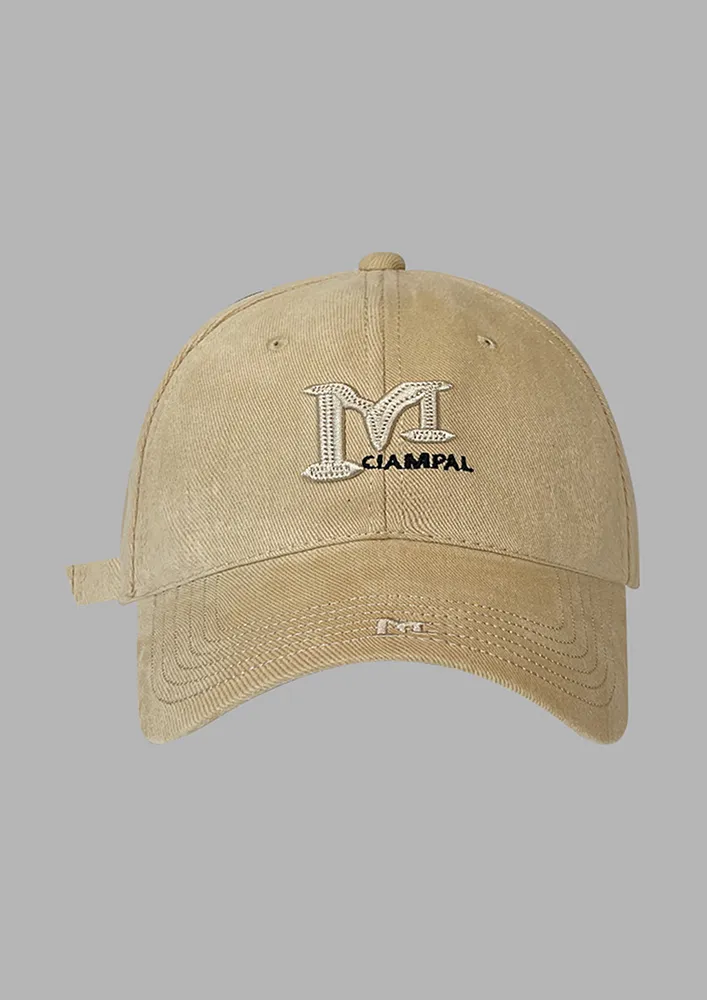 CONTRAST LETTER EMBROIGDEREY COTTON CAP