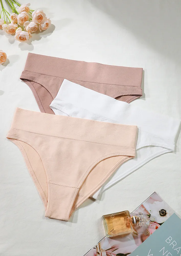 Pack Of Three Low-waisted Bikini Brief Set