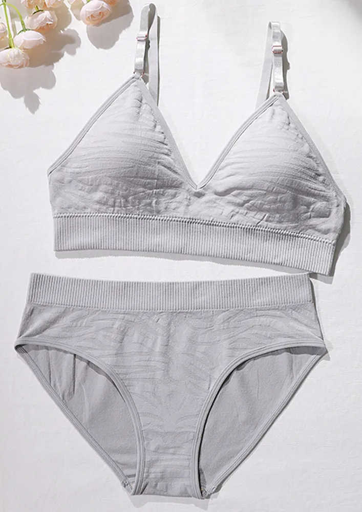 Grey Abstract Print (pack Of 2) Lingerie Set