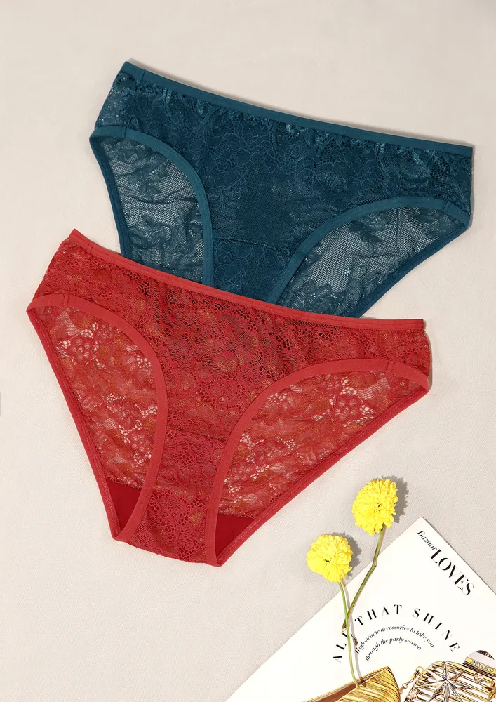 I CHOOSE TO LACE ORANGE AND TEAL BIKINI BOTTOMS