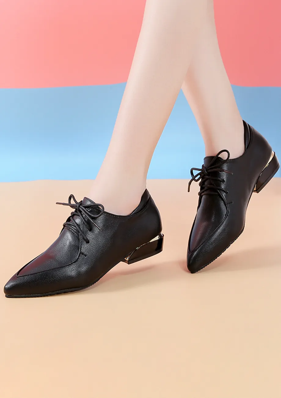 Buy FORMAL PU LEATHER POINTY TOE BLACK HEELED SHOES for Women Online in India