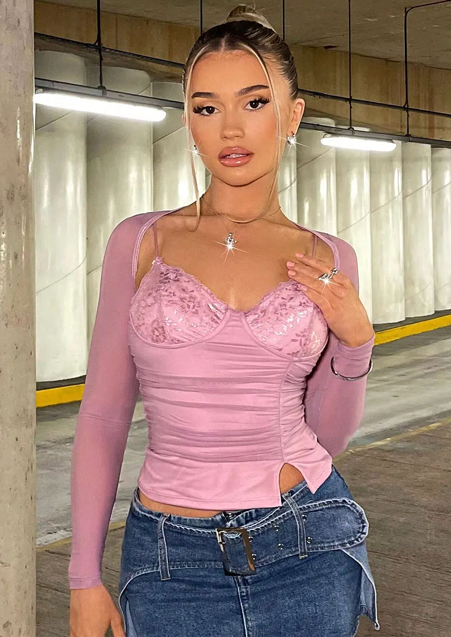 check cami dress set bolero