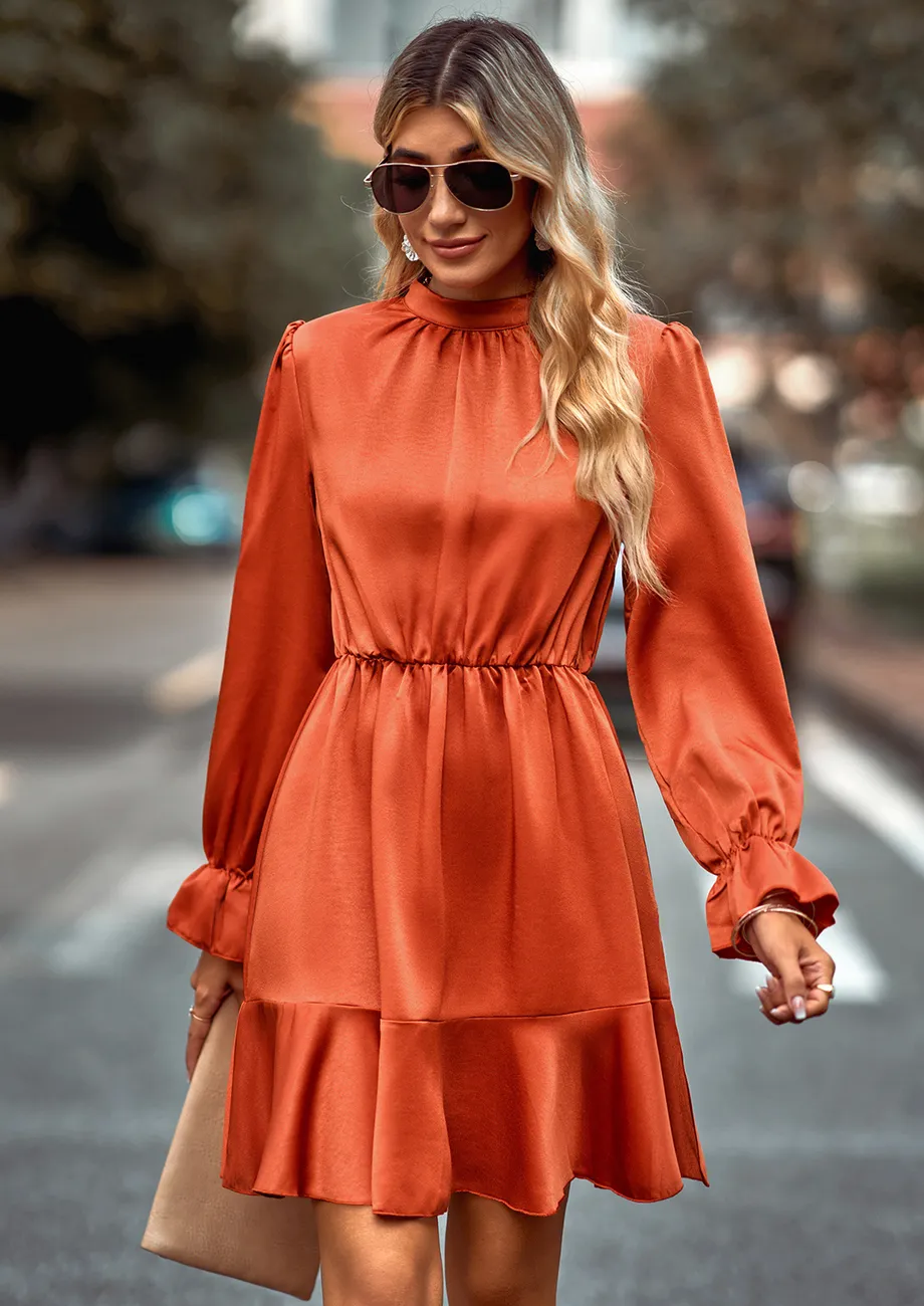 Mock neck skater dress cheap