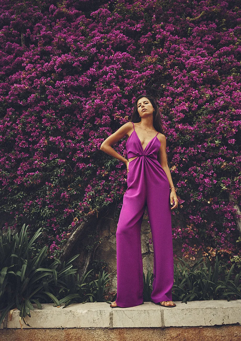 Magenta jumpsuit shop