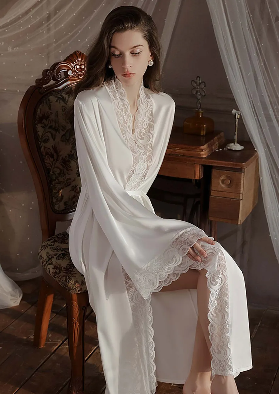 Lace night robe sale