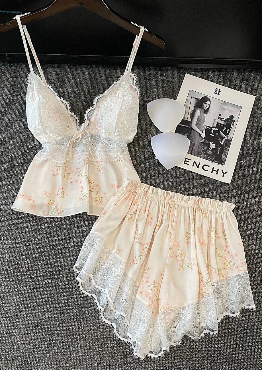 SUMMER PRINTED PINK  NIGHTWEAR SET