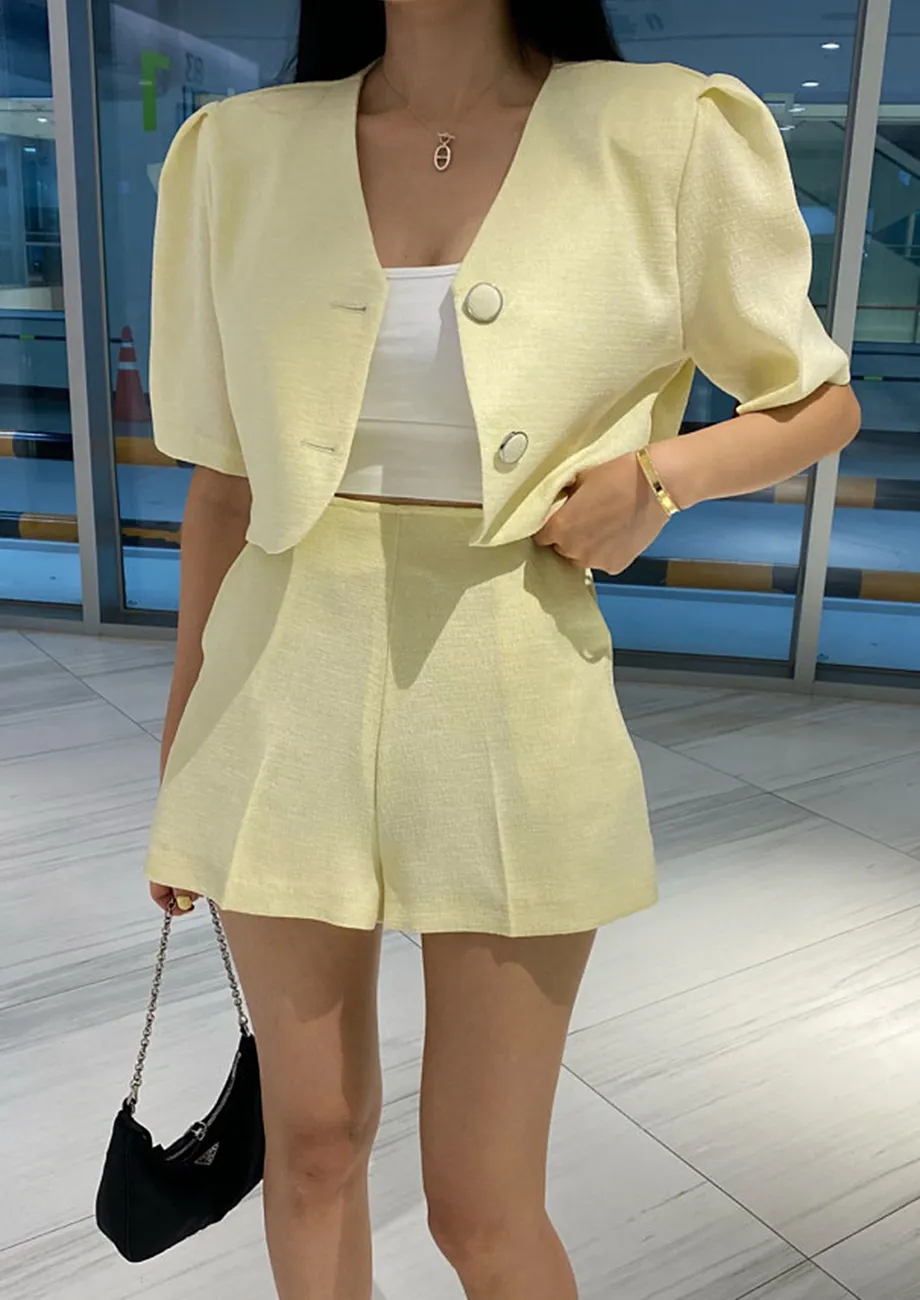 Buy YELLOW JACKET SHORTS CO ORD SET for Women Online in India