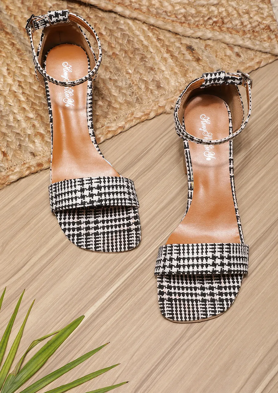 Buy RAIN CHECK WHITE HEELED SANDALS for Women Online in India