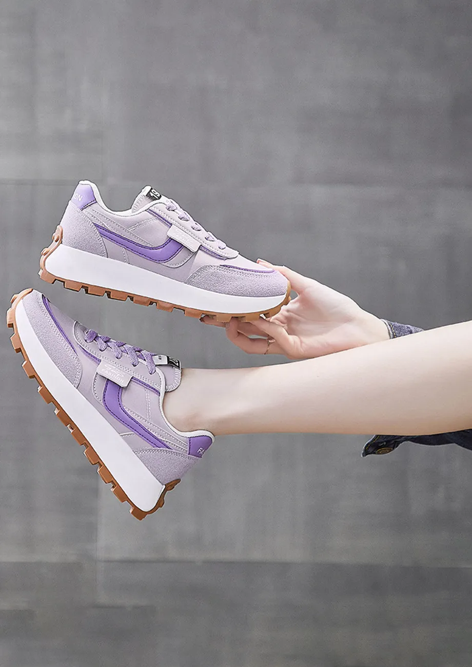 CONTRAST SOLE PURPLE TRAINERS