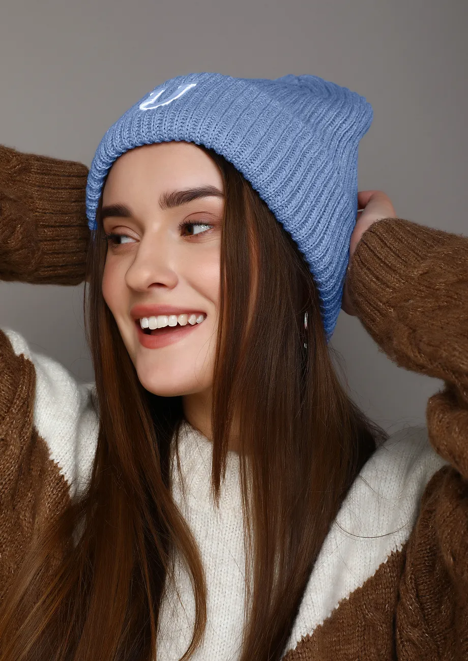 Womens blue beanie discount