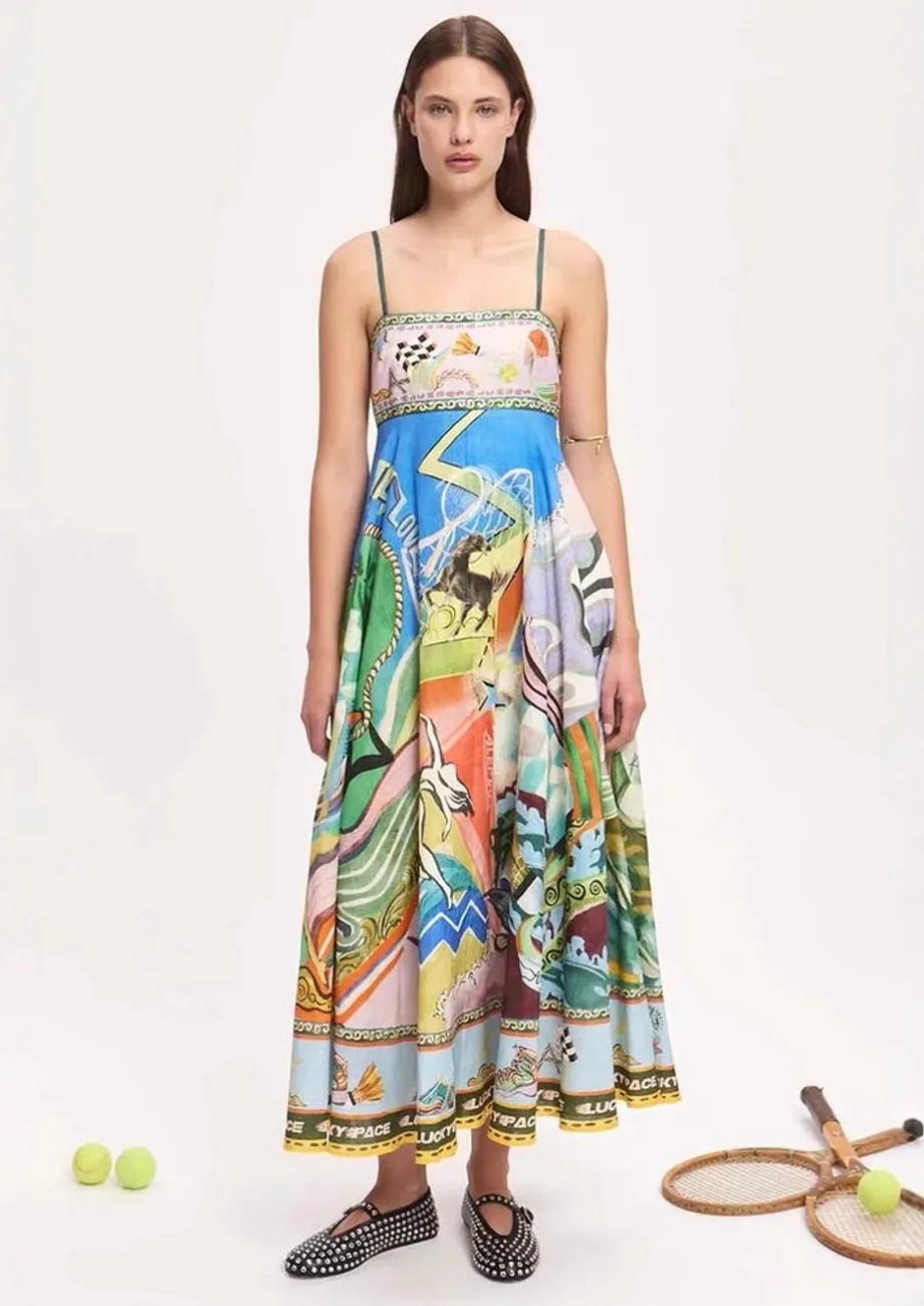 bohemian maxi dress online india Buy Multicolor Graphic for Women in 尺寸:18W billowed sleeves elsa Fashion Bomb Daily |