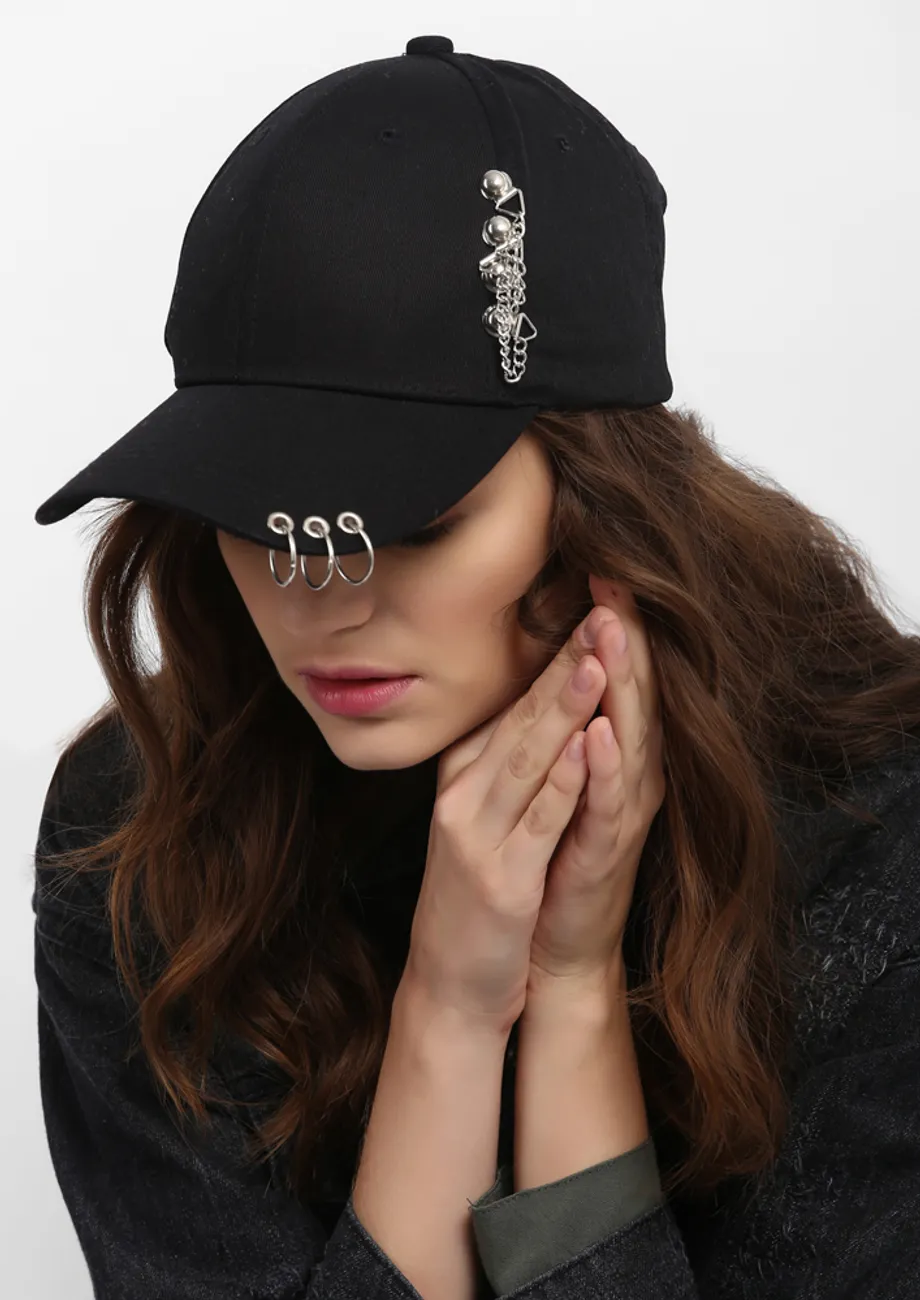 Buy METAL FAN BLACK CAP for Women Online in India